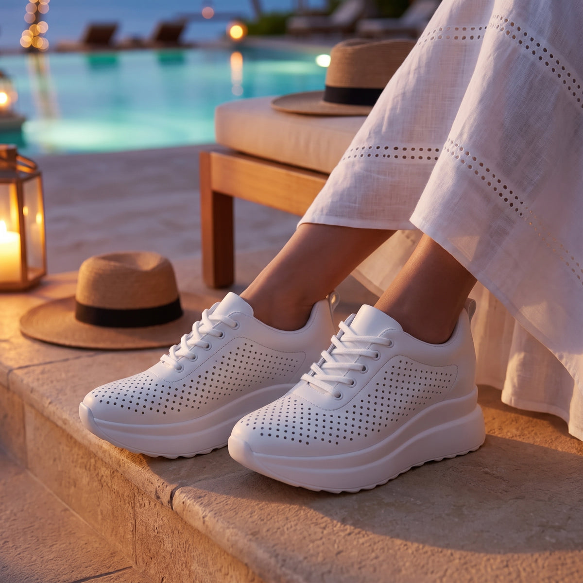 Lumen Leather Platform Sneakers | +3.9" (10cm)