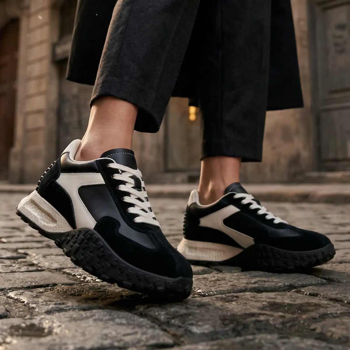 Crystal Suede Running Sneakers | +2.8" (7cm)