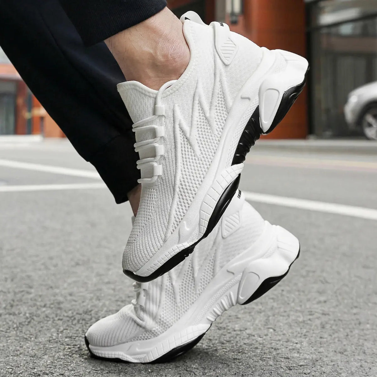 Men’s Mesh Running Elevator Sneakers Height Increasing | +3.1" (8cm)