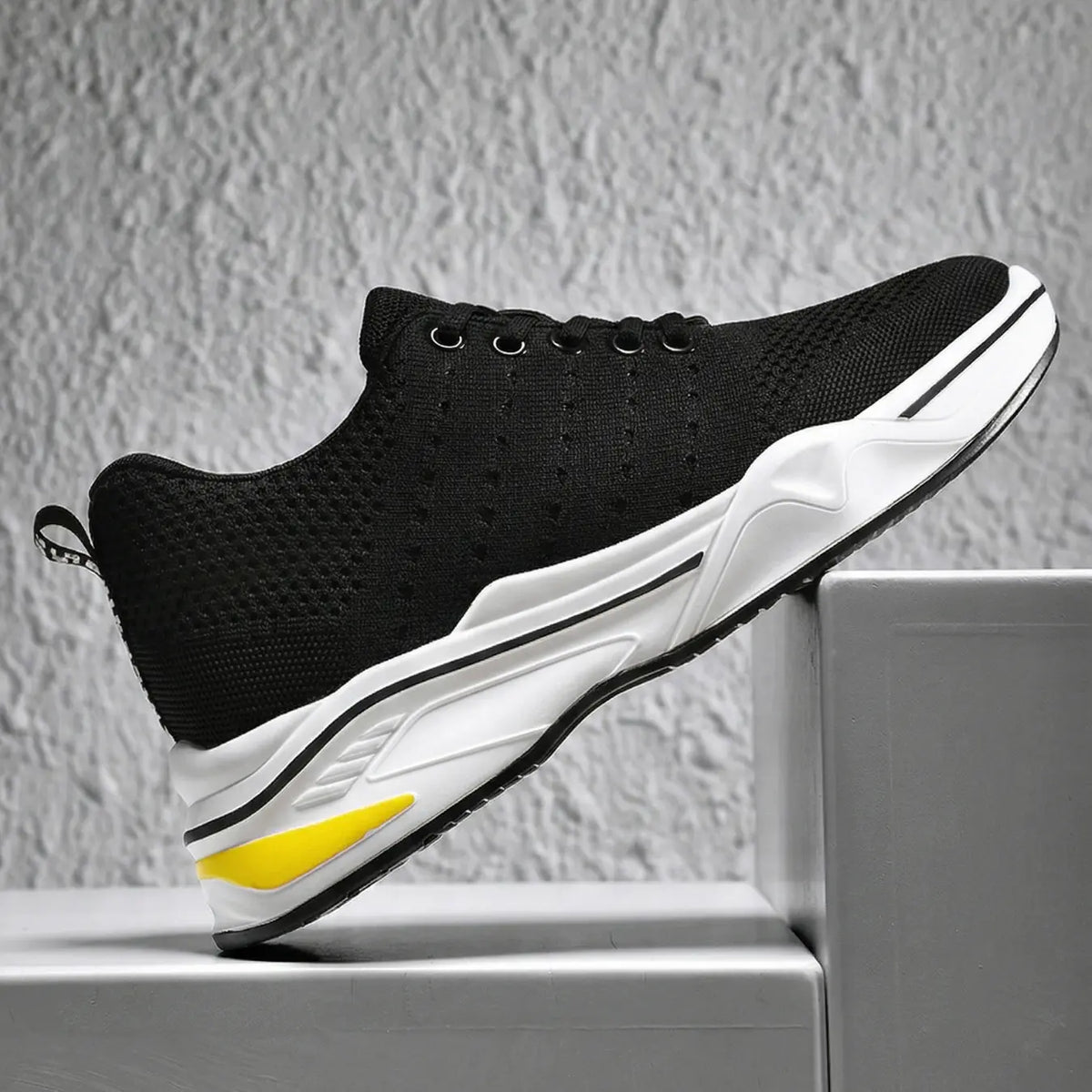 Men’s Knit Athletic Casual Sneakers Elevator Shoes | +3.1" (8cm)