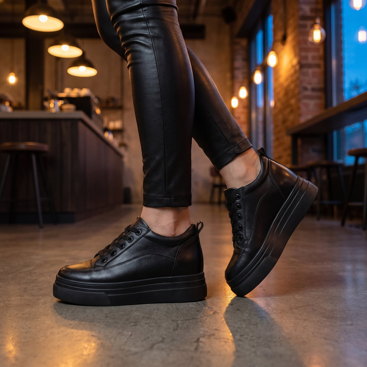 Essence Leather Sneakers | +3.1" (8cm)