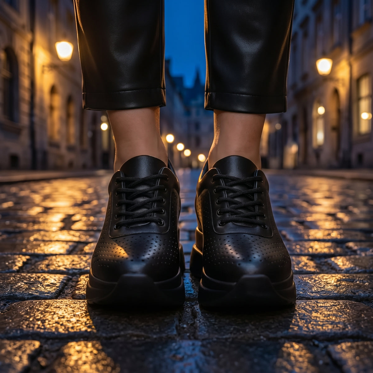Lumen Leather Platform Sneakers | +3.9" (10cm)
