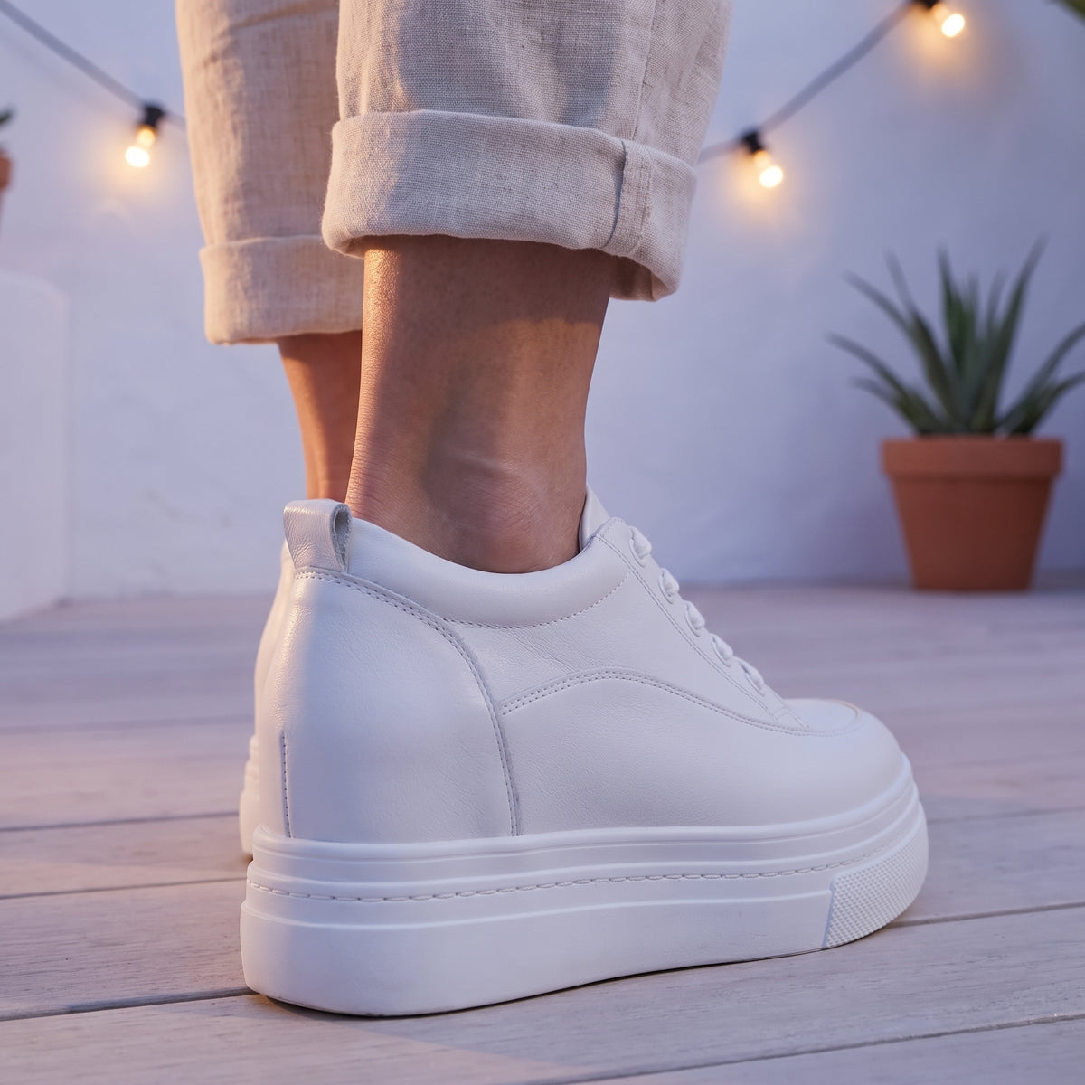 Essence Leather Sneakers | +3.1" (8cm)