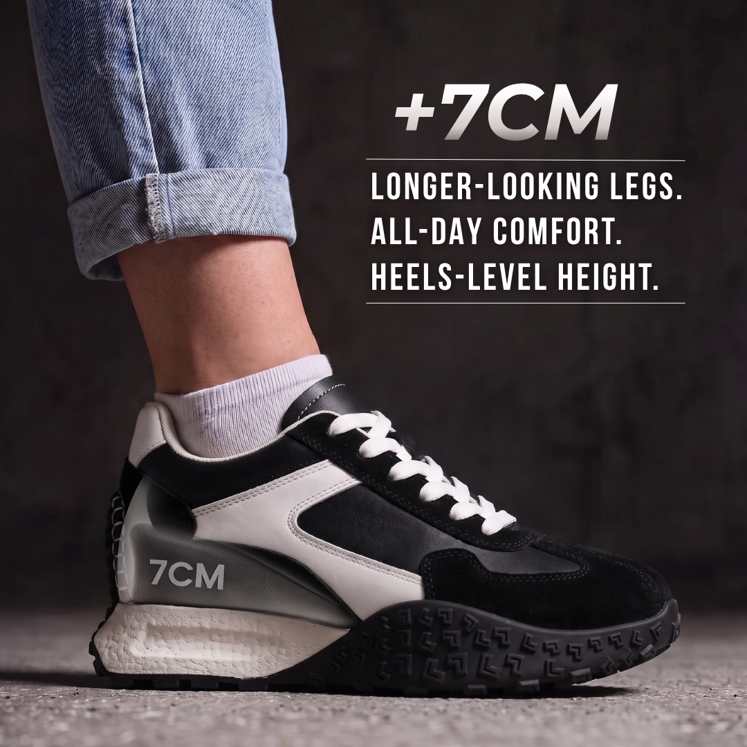 Crystal Suede Running Sneakers | +2.8" (7cm)