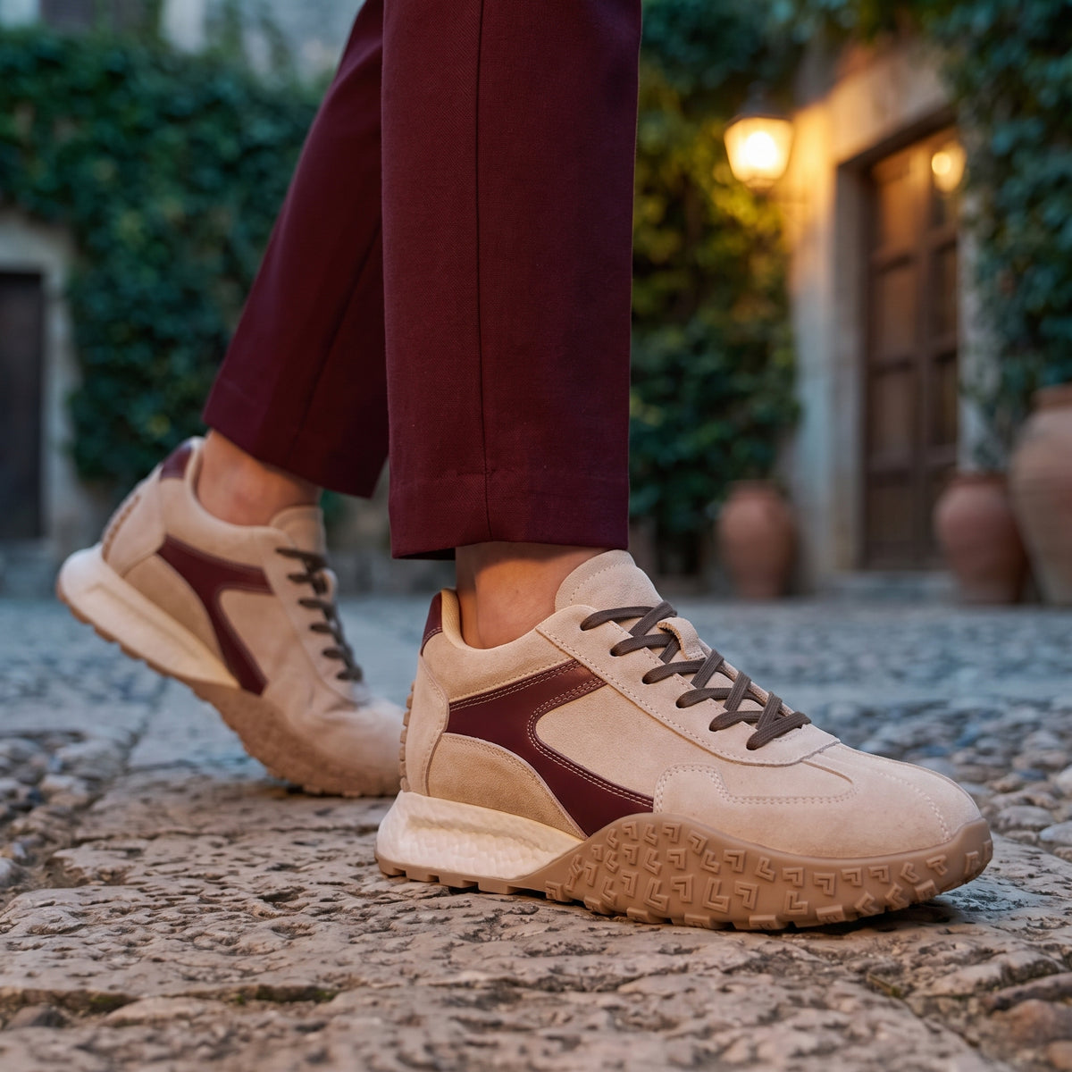 Crystal Suede Running Sneakers | +2.8" (7cm)
