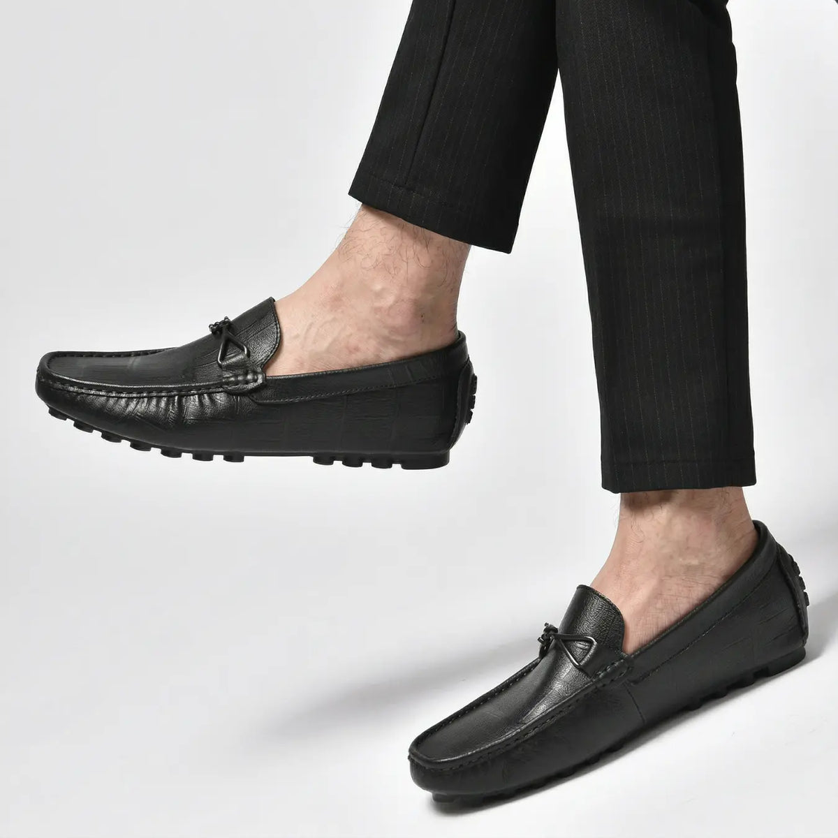 Men’s Leather Buckle Loafers Height Increasing Shoes | +2.4" (6cm)