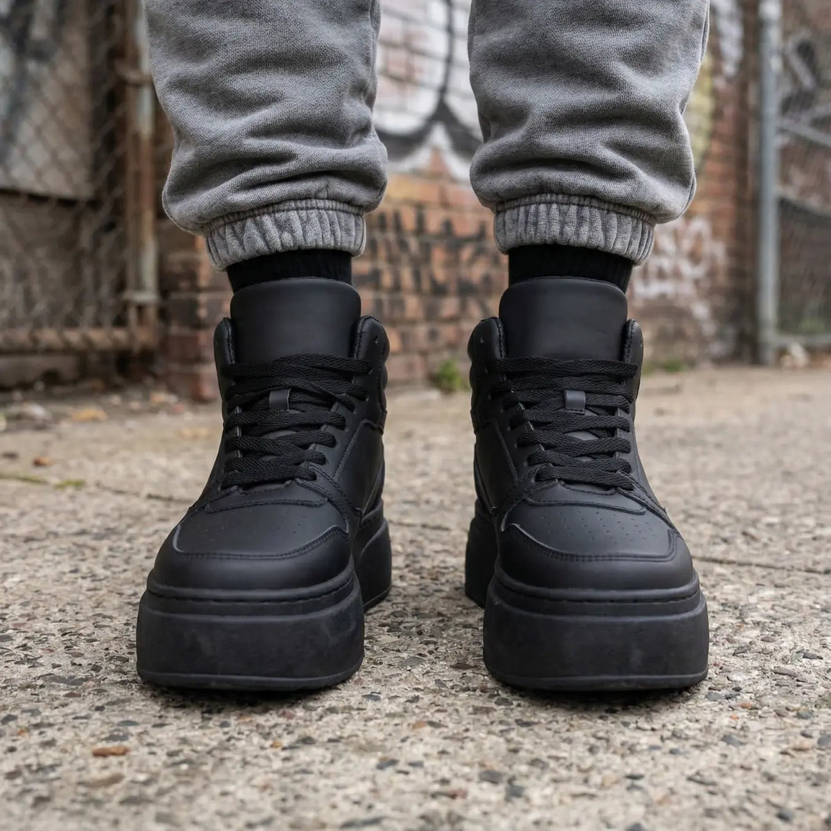 Men’s Leather High Top Casual Elevator Sneakers | +3.9" (10cm)