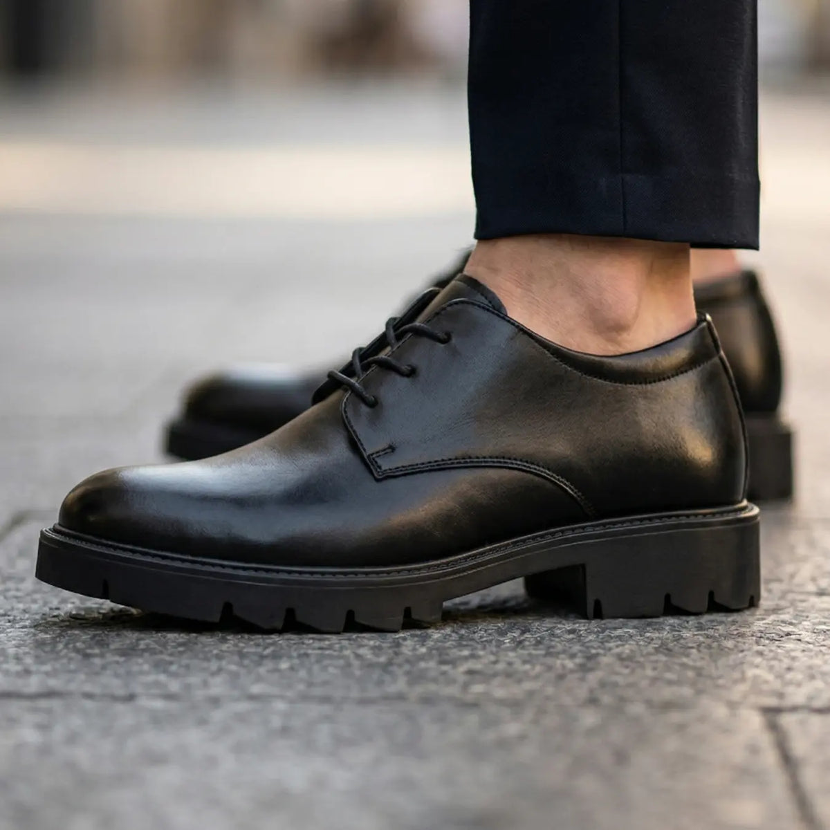 Men’s Leather Lace Up Derby Elevator Shoes | +3.1" (8cm)
