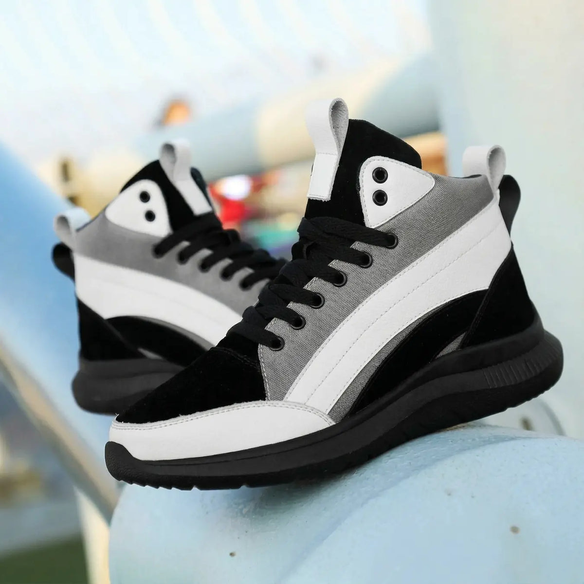 Men’s High Top Athletic Sneakers Elevator Shoes | +3.9" (10cm)