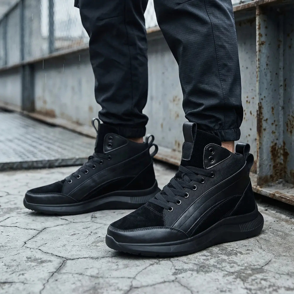Men’s High Top Athletic Sneakers Elevator Shoes | +3.9" (10cm)