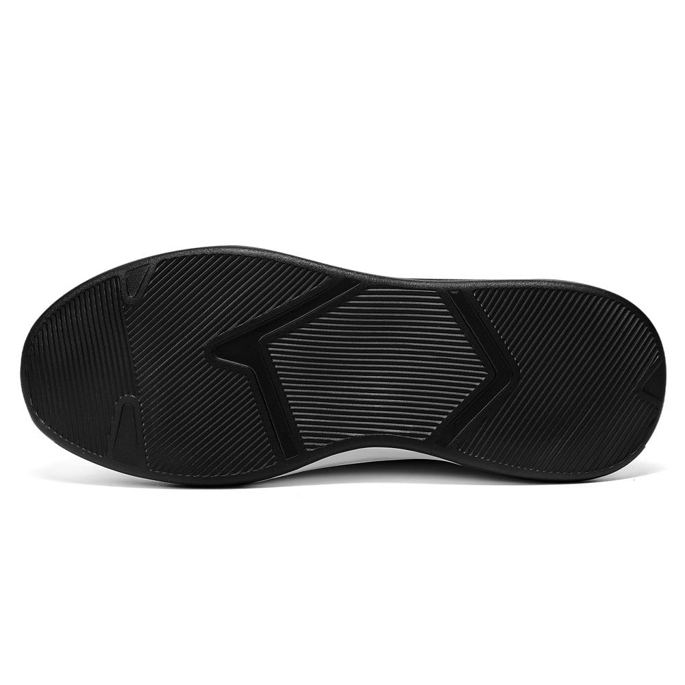 Men's White Elevator Shoes Leather Casual Sneakers | +7cm