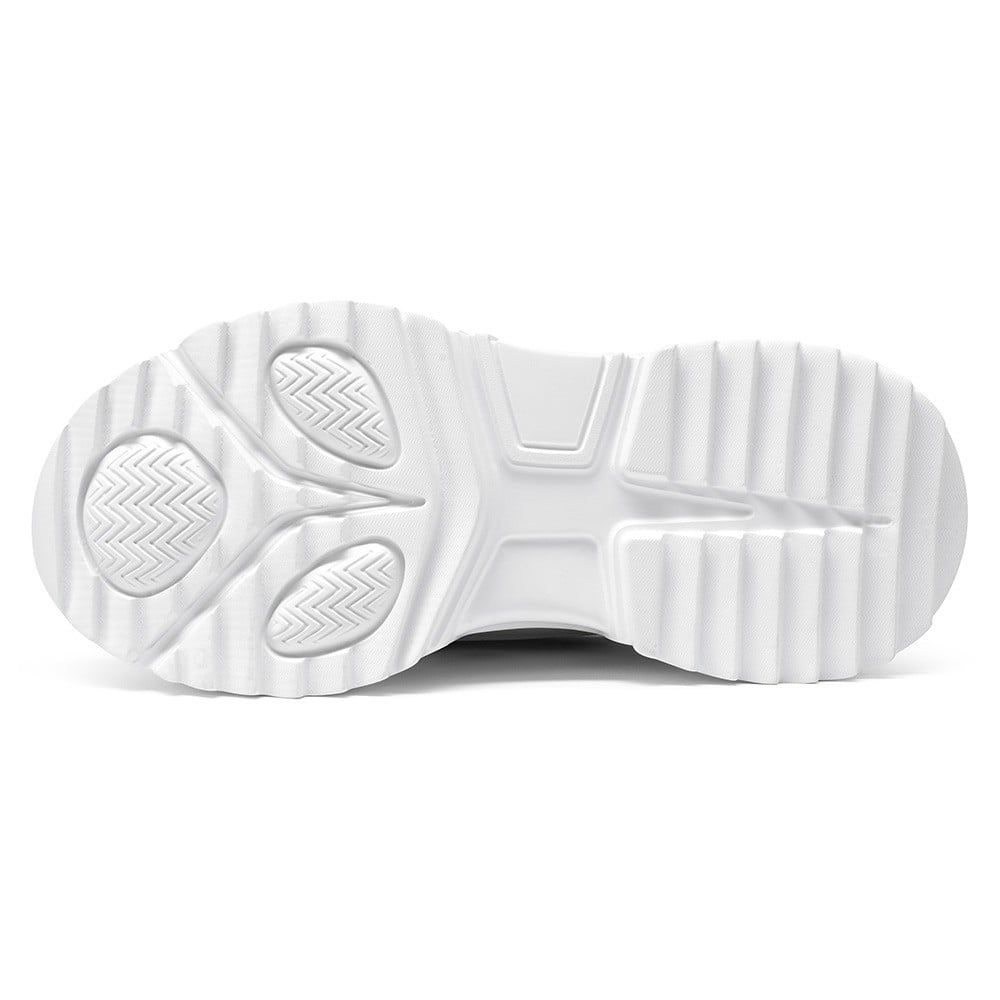 Men's White Leather High Top Elevator Sneakers | +10cm
