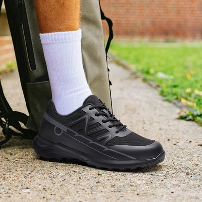 Men's Black Mesh Elevator Shoes Running Sneakers | +8cm