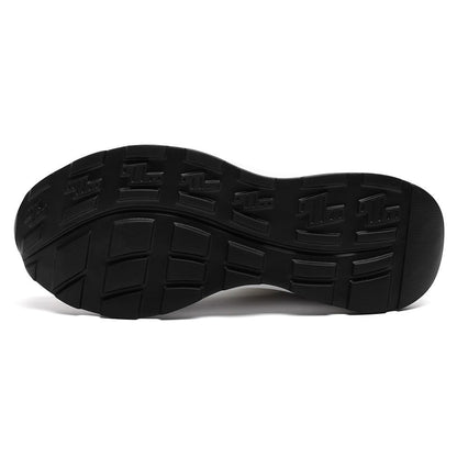 Men's White Breathable Elevator Sneakers Sports Shoes | +8cm
